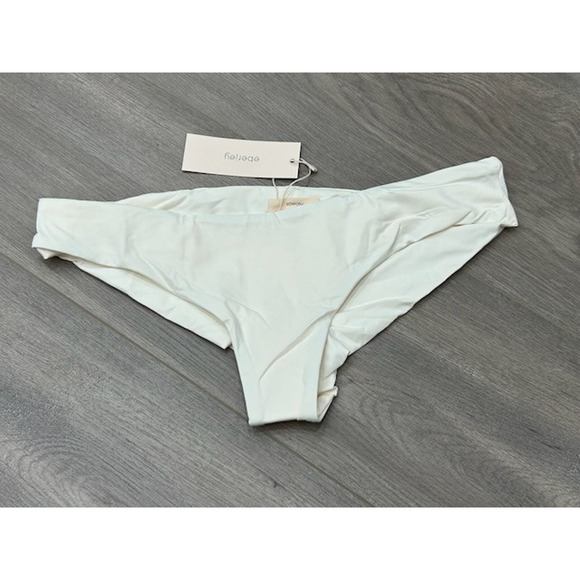 Eberjey Womens So Solid Coco Bikini Bottom Low Rise Cheeky Ecru Size M NWT - Picture 4 of 10